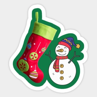 Christmas  Snowmen With Shocks Sticker